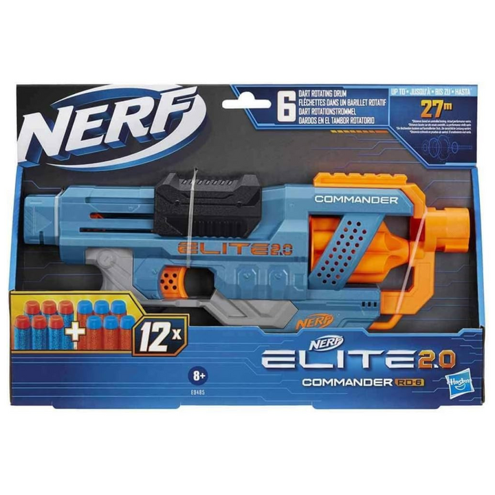 NERF Elite 2.0 Commander RD-6 | Blástr na 12 šipek, náboje_balení