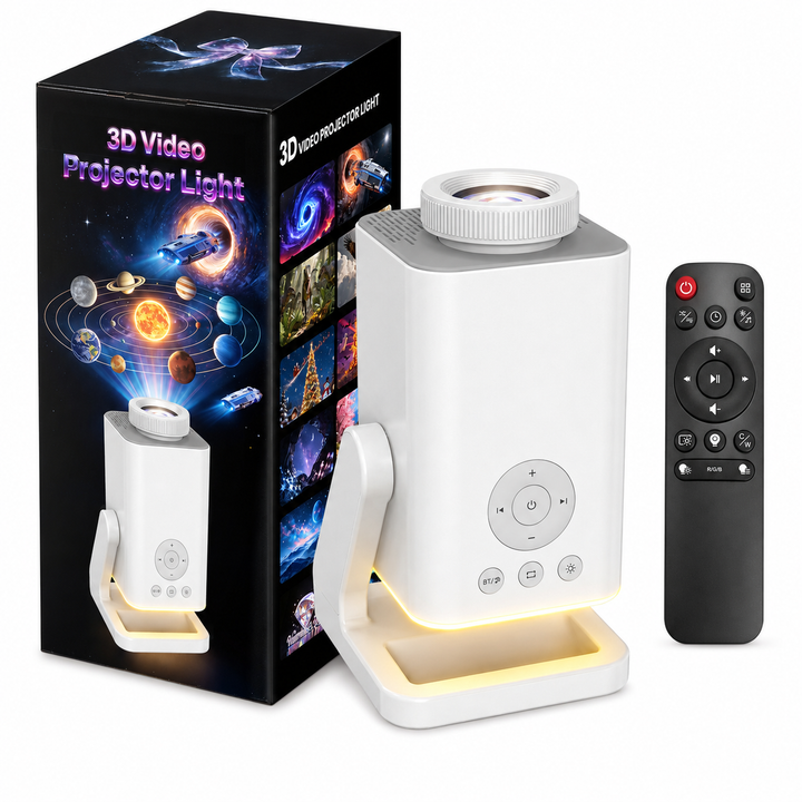 Nanxin dynamický 3D projektor galaxie SK11 – 60 scén, RGB světlo a Bluetooth reproduktor