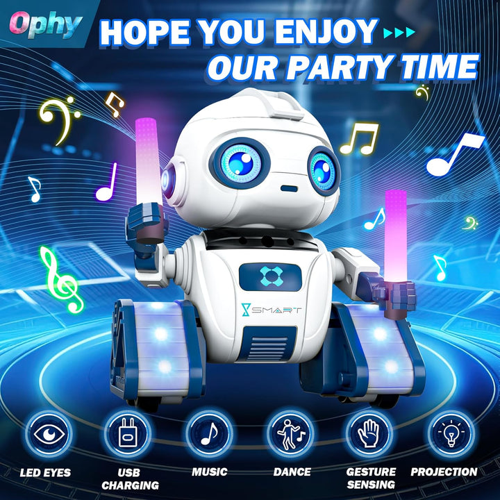 Ophy Robot - interaktivní robotická hračka s projekcí, hudbou a gestickým ovládáním