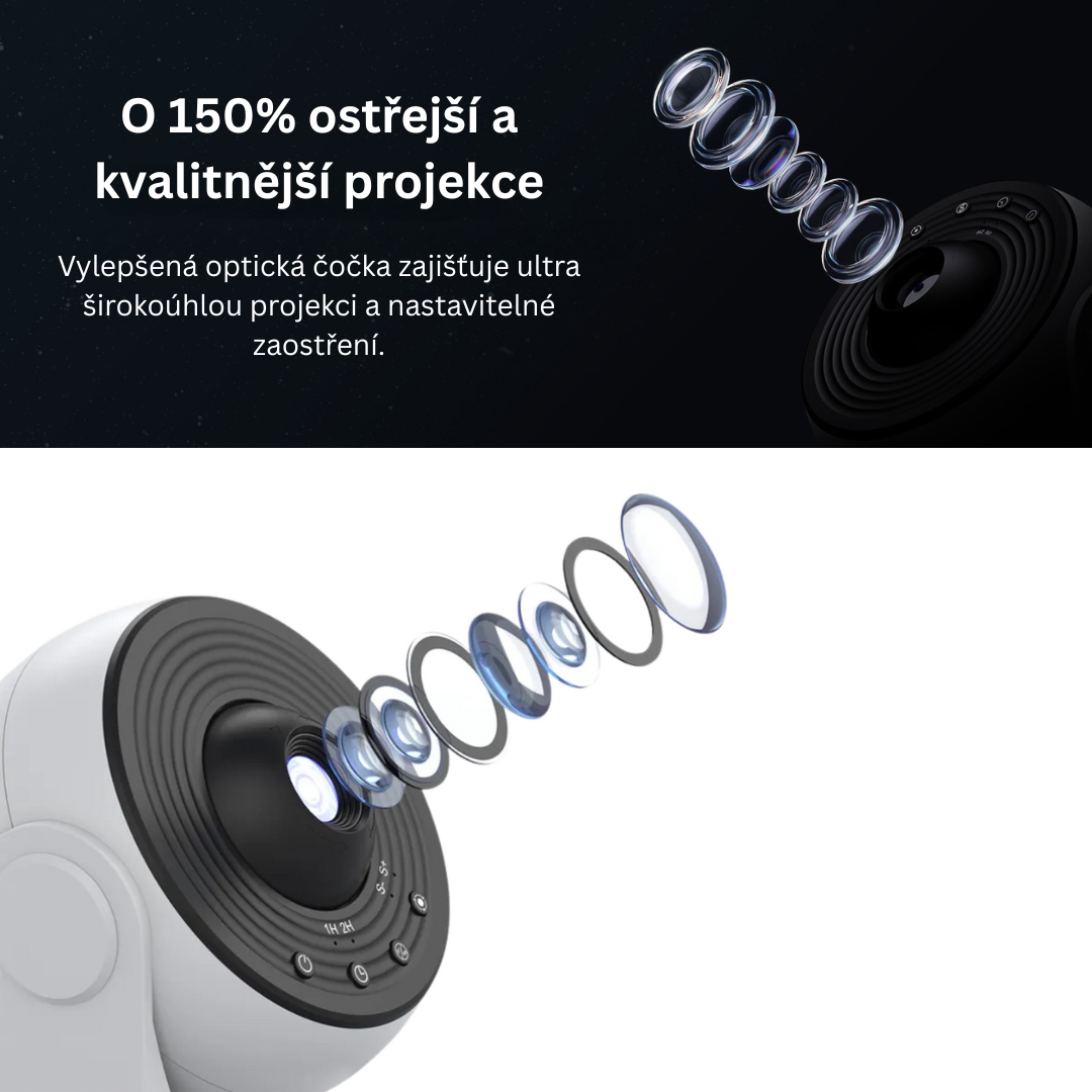 Projektor galaxie (PRO) | Domácí planetárium - 13 kazet a dálkové ovládání
