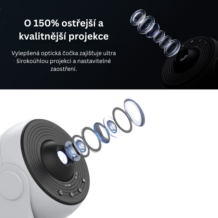 Projektor galaxie (PRO) | Domácí planetárium - 13 kazet a dálkové ovládání