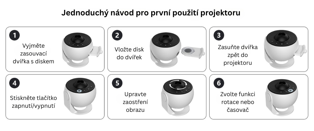 Projektor galaxie (PRO) | Domácí planetárium - 13 kazet a dálkové ovládání
