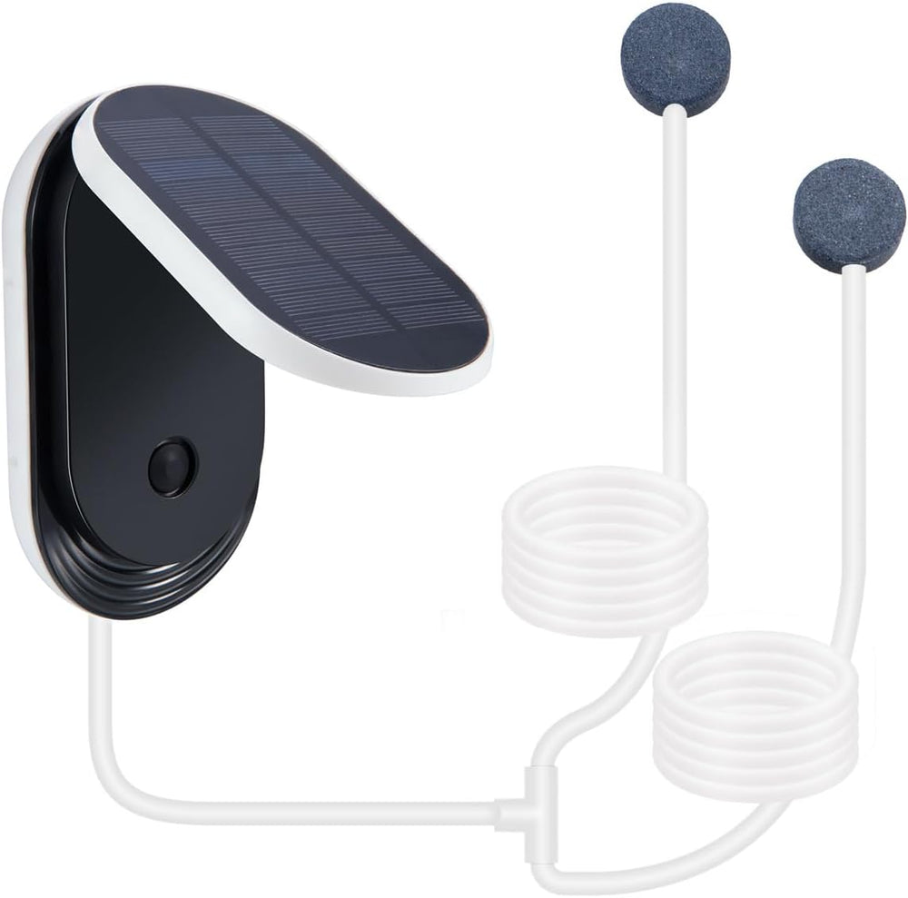 Solární provzdušňovač jezírka AP007 – 3600 mAh baterie, 2 režimy provozu, 1 W panel
