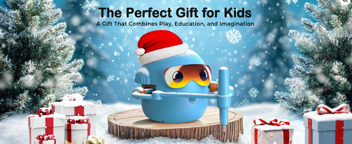 Thinkaroo Kreslící robot pro děti – interaktivní výuková hračka s hudbou a 100 kartami, modrá