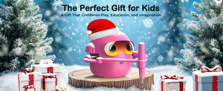 Thinkaroo Kreslící robot pro děti – interaktivní výuková hračka s hudbou a 100 kartami, růžová