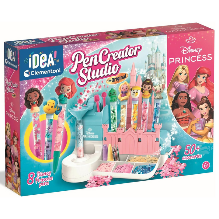 Clementoni Idea My Pen Studio Disney Princess – kreativní sada na výrobu a zdobení per