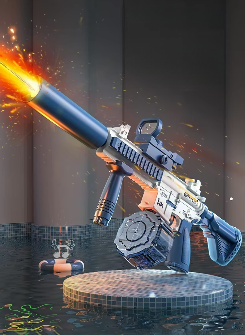 M416 Elektrická vodní pistole | dostřel až 10 m, 2 zásobníky, automatické střílení