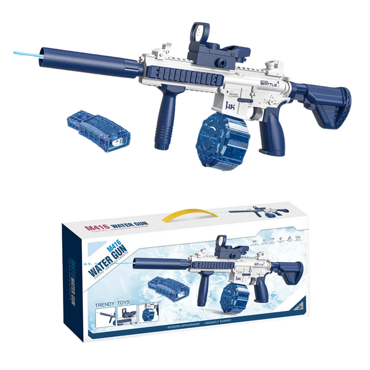 M416 Elektrická vodní pistole | dostřel až 10 m, 2 zásobníky, automatické střílení