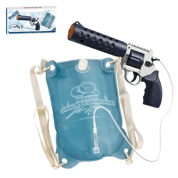 REVOLVER Elektrická vodní pistole | 1,2L zásobník, 6–8m dostřel, automatické střílení