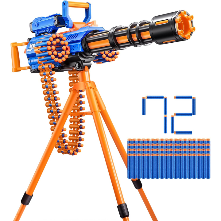X-Shot Insanity Rage Fire – motorový blaster s pásem na 40 šipek, stativem a 72 pěnovými šipkami