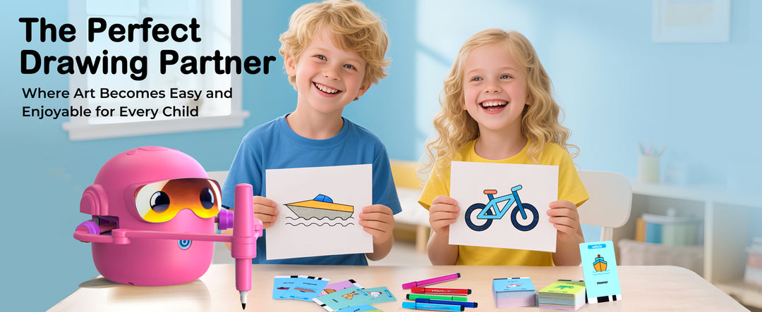 Thinkaroo Kreslící robot pro děti – interaktivní výuková hračka s hudbou a 100 kartami