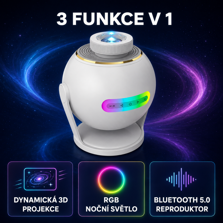 Nanxin SK19 PRO – dynamický projektor galaxie s aplikací Smart Life
